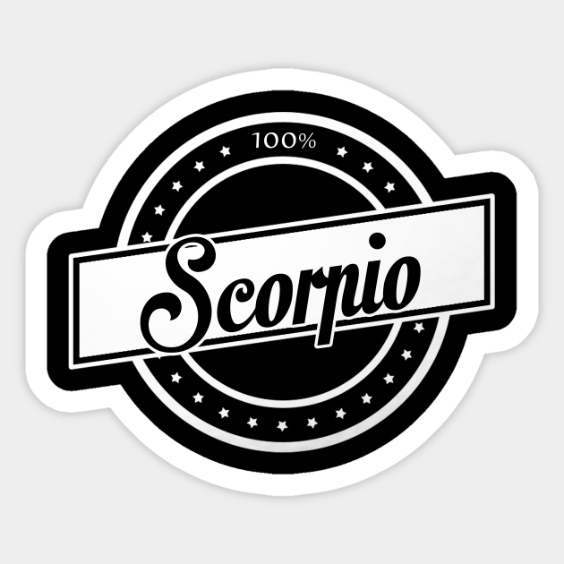 100 Scorpio Scorpio Sticker TeePublic